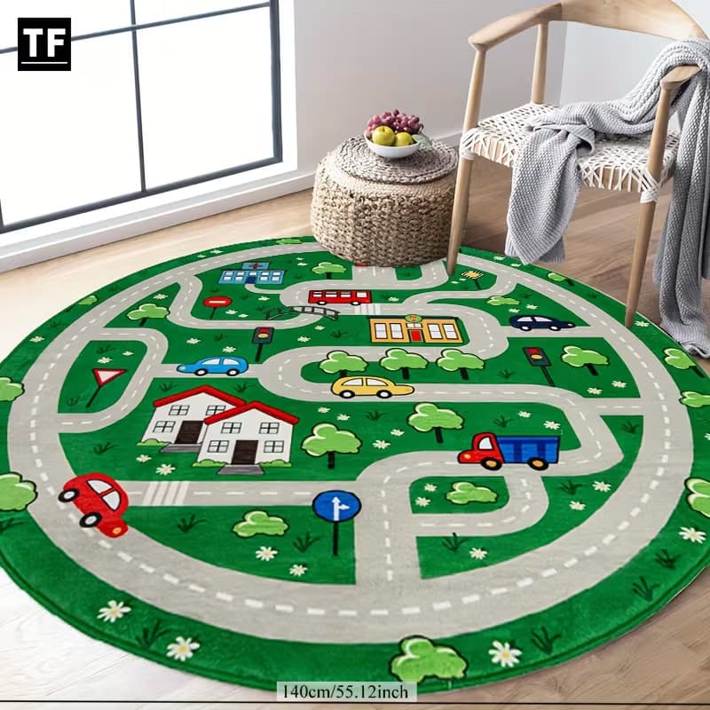 Cross-border Amazon Children's Game Play Mat, Crystal Velvet Floor Mat, Quick-Dry, Water-Absorbent, Non-Slip, Stain-Resistant, Wholesale, In Stock