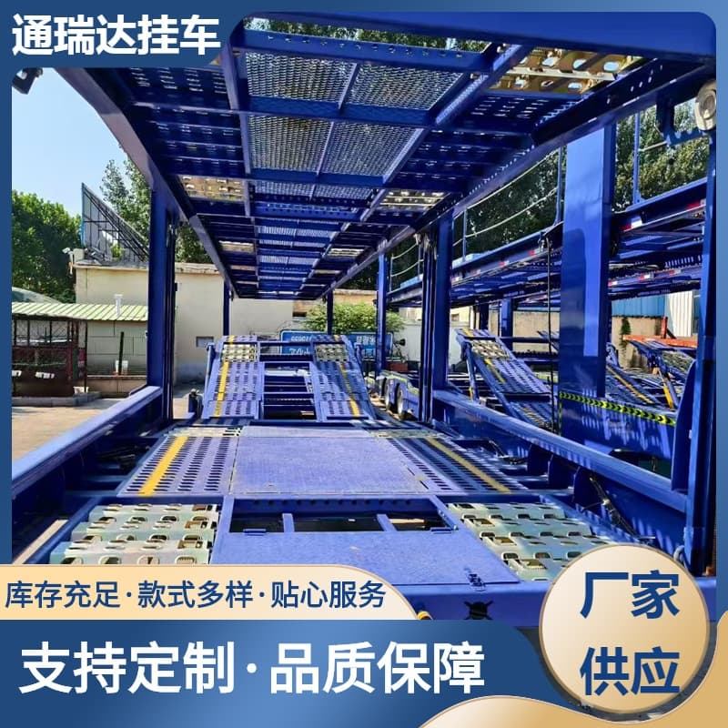 17-meter double-decker car carrier, European-style eight-bay vehicle transporter, three-axle air suspension.