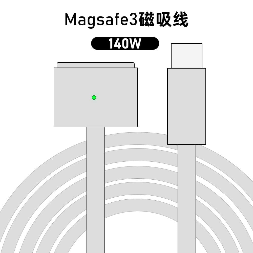 MagSafe 3 Cable for Apple MacBook Pro Charging Cable 140W Fast Charging Type-C to MagSafe 3