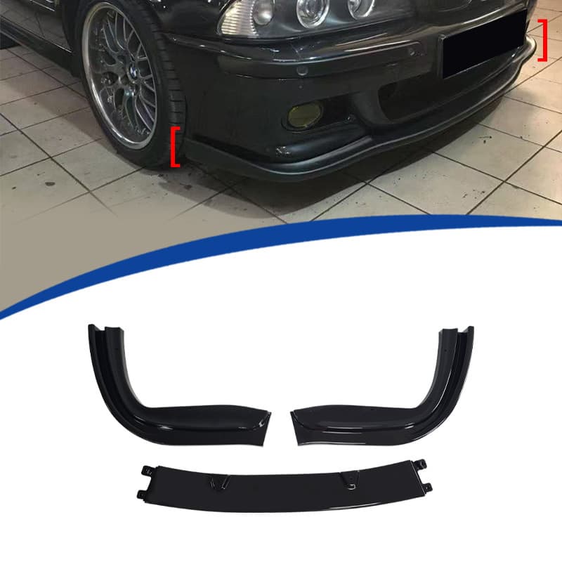 For 1997-2004 BMW E39 M5 Front Bumper Lip Splitter 3-Piece PP Material