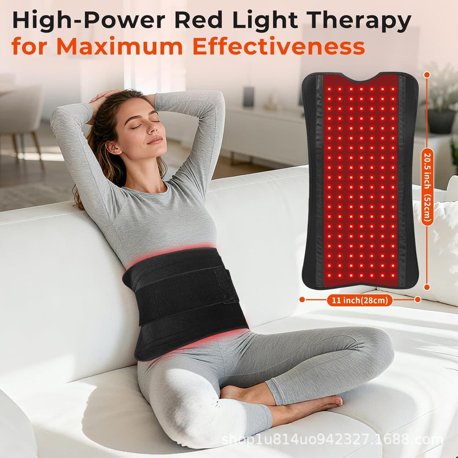 Cross-Border New Product 140-Bead Red Light Heat Therapy Mat for Full-Body Home Use