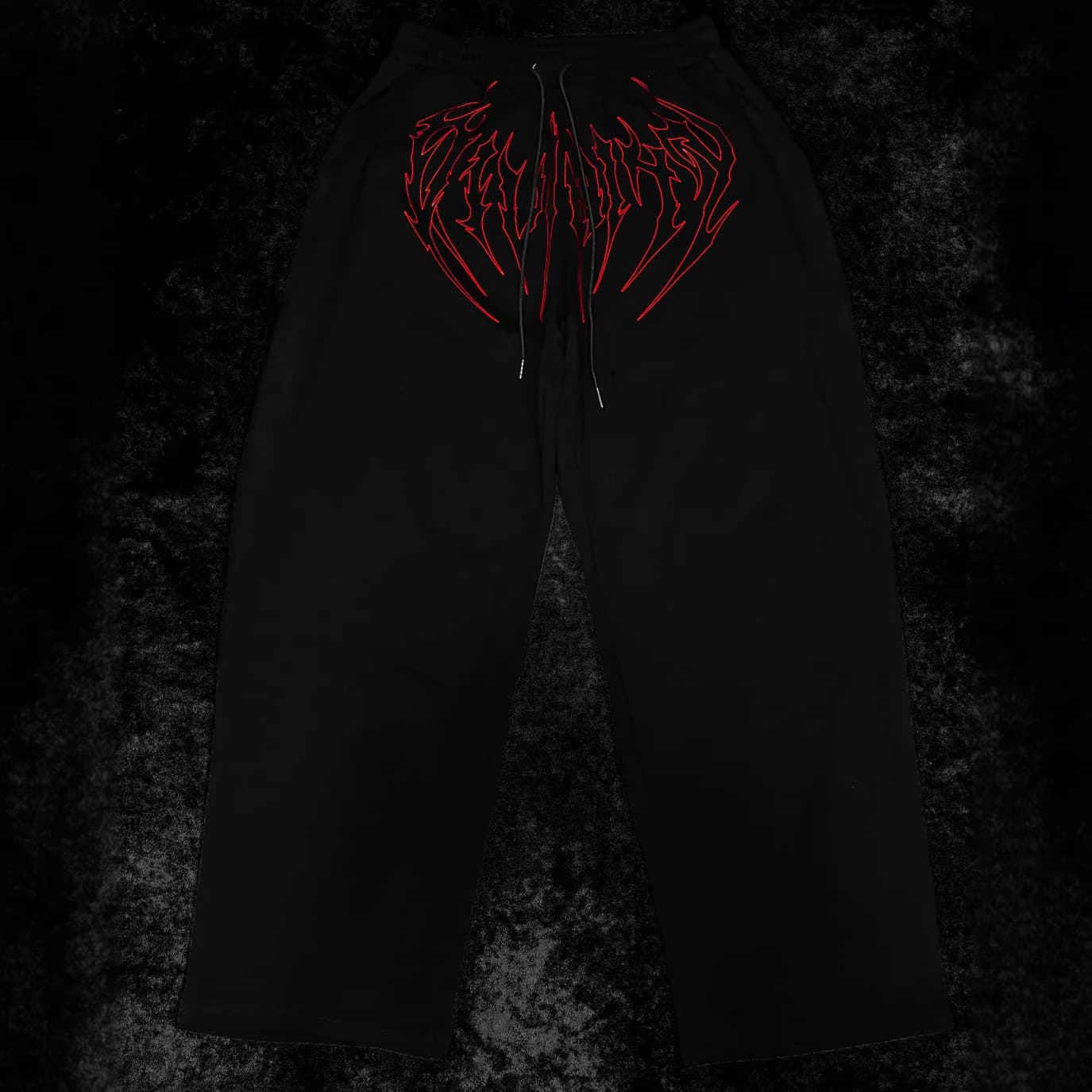 Breathedivinity New American Sweatpants Fitness Jogger Cotton Terry Print Wide Leg Long Pants