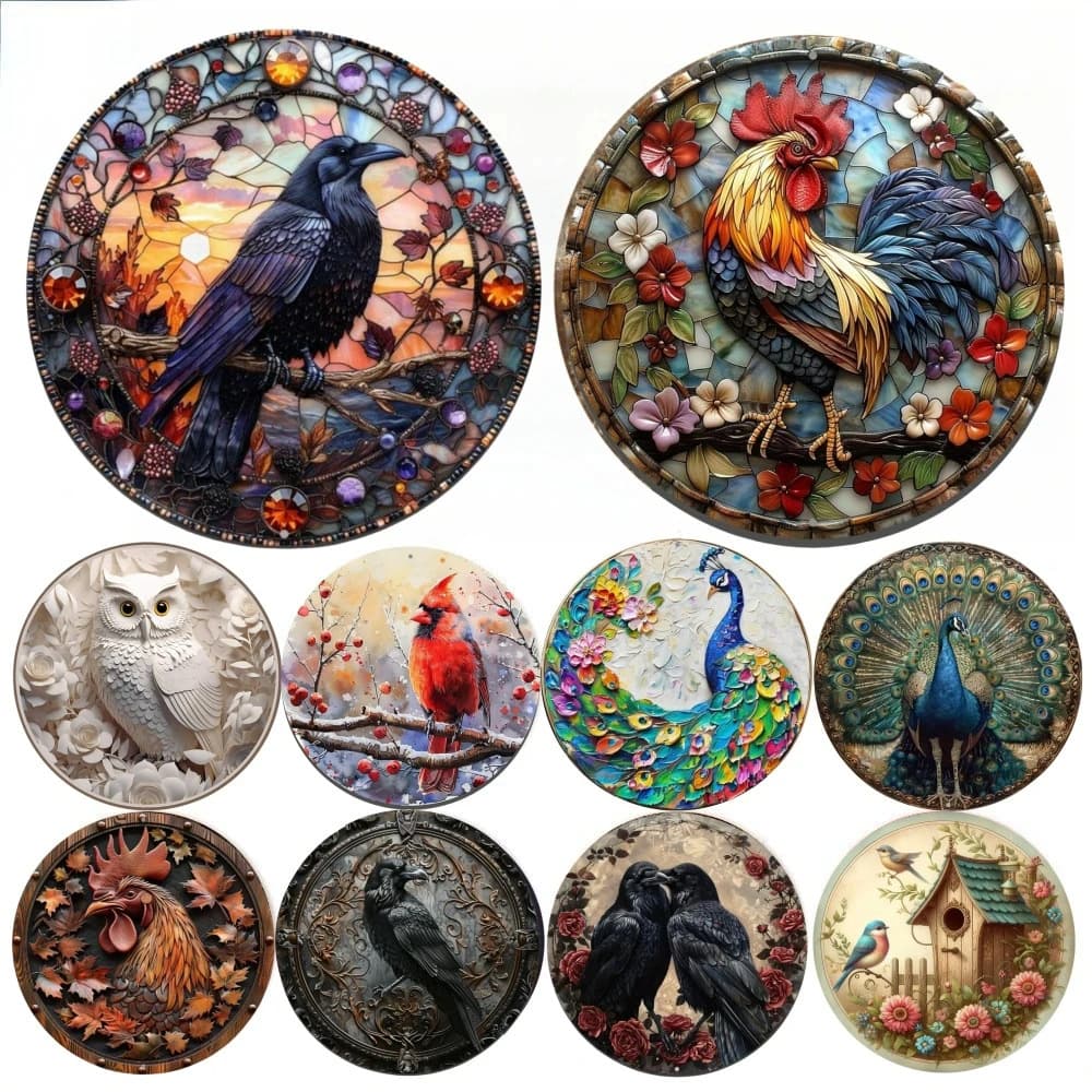 Cross-border bestseller, dropshipping supported, 20x20cm thickened round aluminum sheet decorative hanging ornament