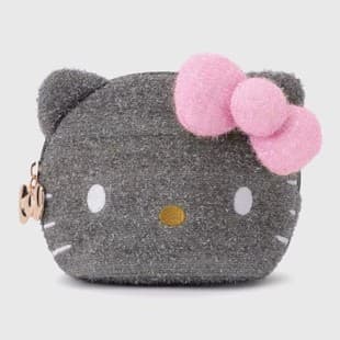 In Stock Korean Style 2024 New, Viral on Xiaohongshu, Kitty 50th Anniversary Sparkly Organizer Bag & Cosmetic Bag