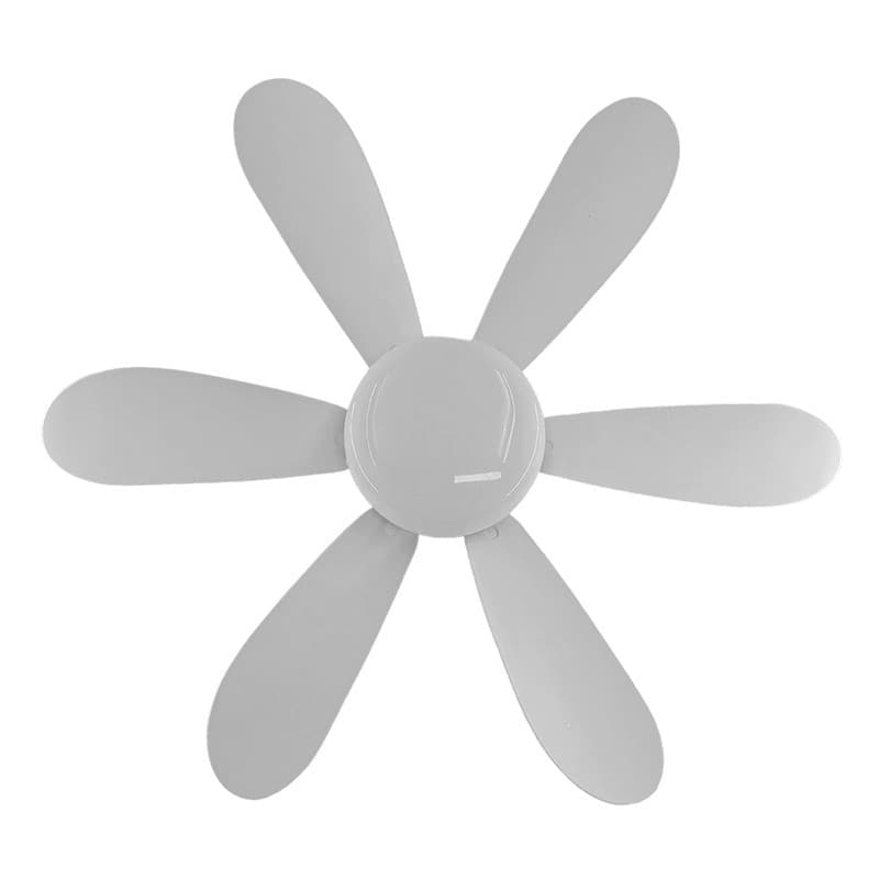 T Cross-border New LED Fan Light E27 Screw Base Easy Installation Six-Blade Silent Remote Control Three-Color Kids Bedroom Study