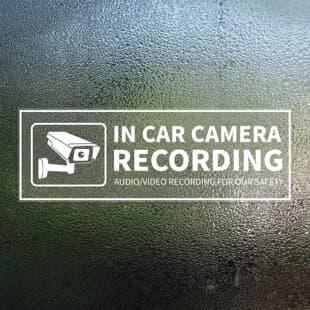 Video Surveillance Sticker Vinyl 24-Hour CCTV Camera Warning Security Sticker
