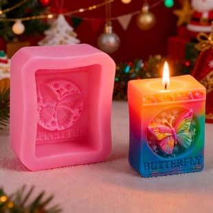 Butterfly Handmade Soap Candle Liquid Silicone Mold for Aromatherapy Plaster Ornaments Wax Block Making DIY Mold
