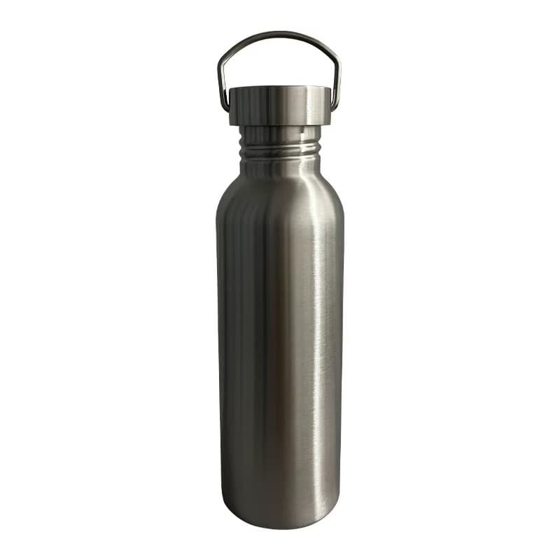 Food-Grade Single-Layer Stainless Steel Cup, Outdoor Wide-Mouth Sports Water Bottle, All-Steel Flask with Sealed Lid, Water Bottle
