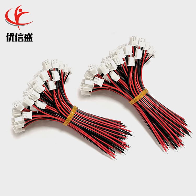 Red Black Terminal Wire XH/PH/1.25/2.0/2.54 Pitch 2P/3P Single-Ended Terminal Wire Harness Custom Manufacturing