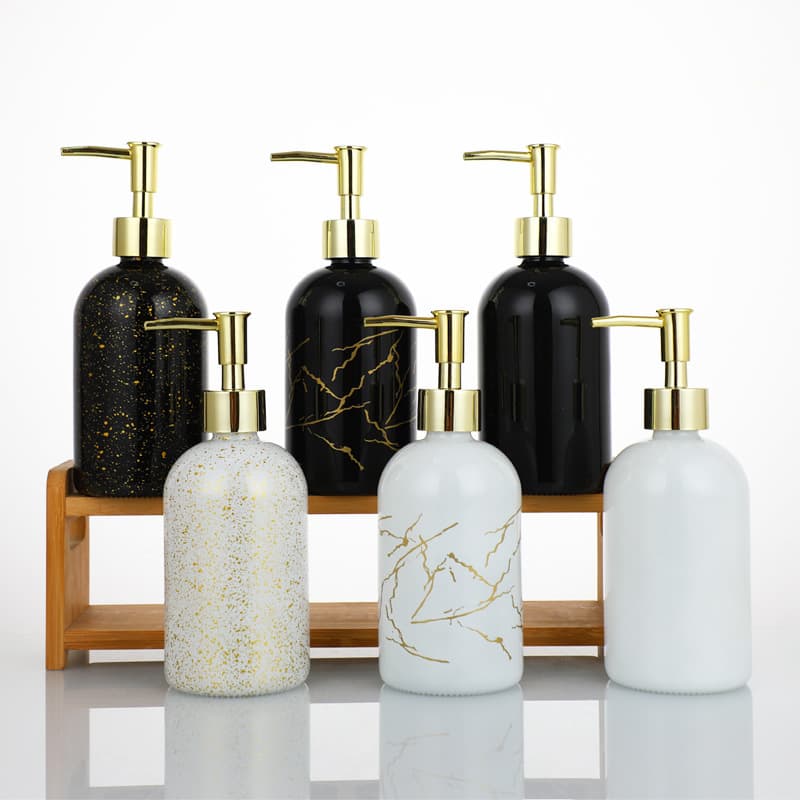 Premium Pump Dispenser for Hand Soap, Body Wash, Shampoo Bottle, Glass Bottle, Transparent, Wholesale Stock