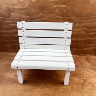 Newborn Wooden Photography Prop Long Bench, European Country Style Children's Photo Prop, White