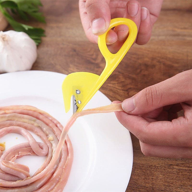 Thickened Duck Intestine Gutting Knife Poultry Cleaning Tool with Scissors for Piercing and Turning Intestines