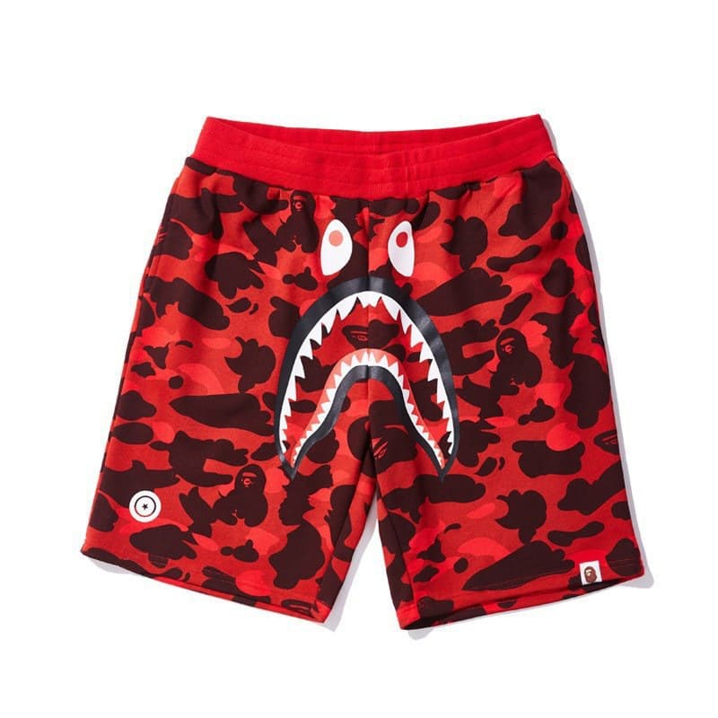 Bape Shark Head Series 3D Digital Printing Men's and Women's Casual Sports Shorts Hawaiian Beach Pants Trendy New Style