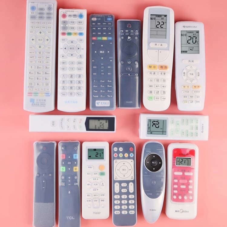 Universal TV Remote Control Protective Case, Transparent Silicone Cover for Air Conditioner Remote, Set-top Box Remote Dust Cover
