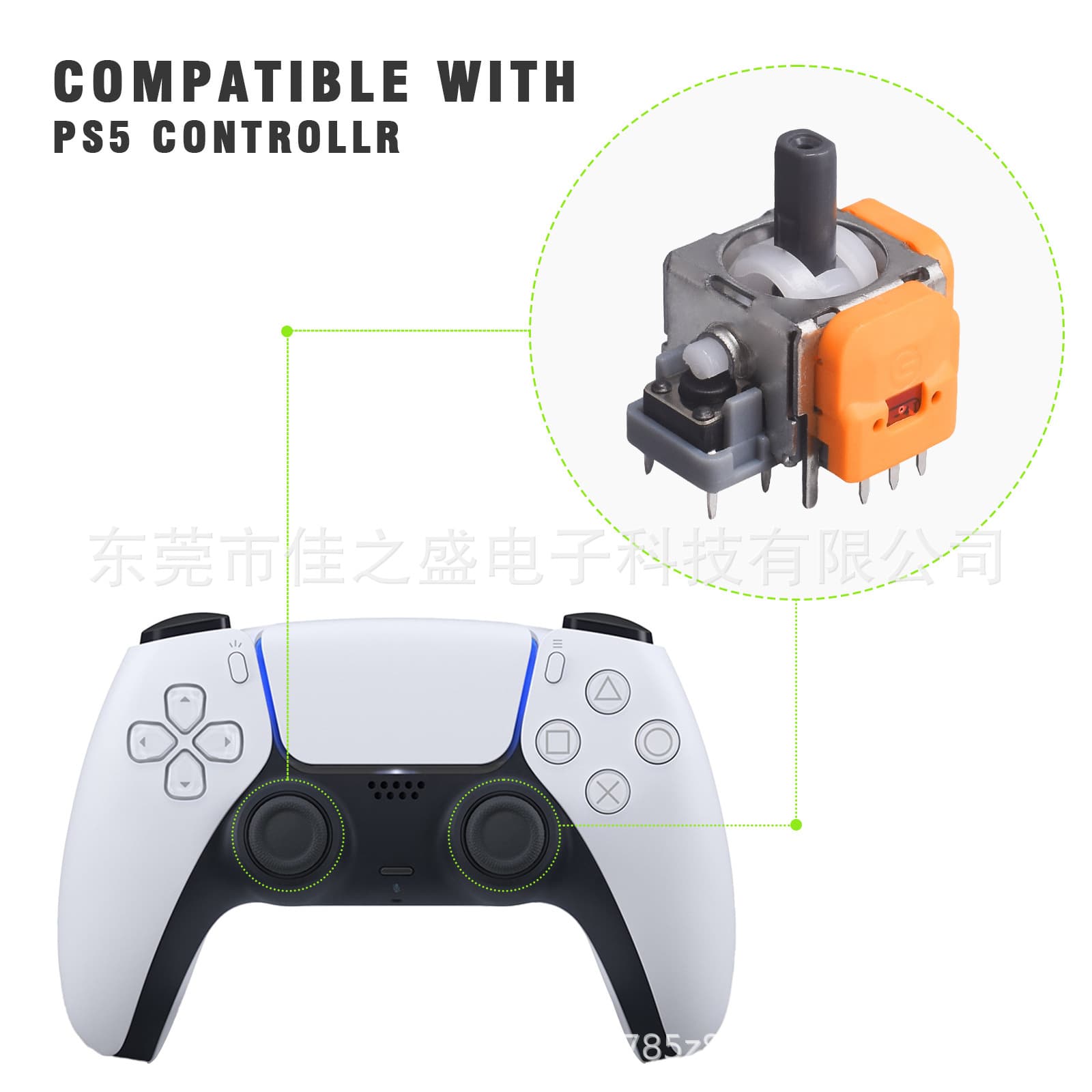 PS4/PS5 Hall Effect Joystick, XBOX Hall Effect Electromagnetic Joystick, SWITCH Hall Effect Joystick Gen 3, Tens of Millions of Cycles Lifespan