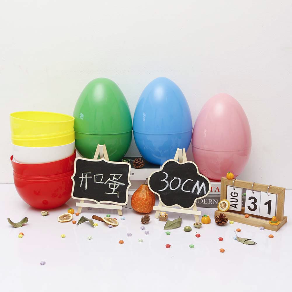 30cm open plastic Easter egg DIY hand-painted kindergarten children's gashapon blind box can hold toys Easter decoration