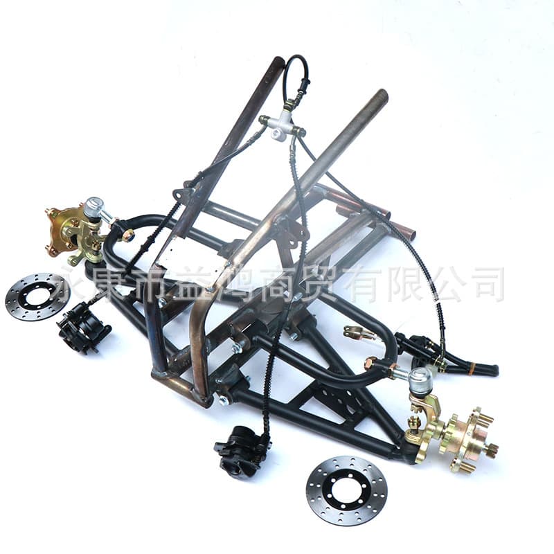 ATV Homemade Four-Wheel Motorcycle Kart Accessories Modified ATV Front Axle Head Frame Disc Brake Suspension Rocker Arm