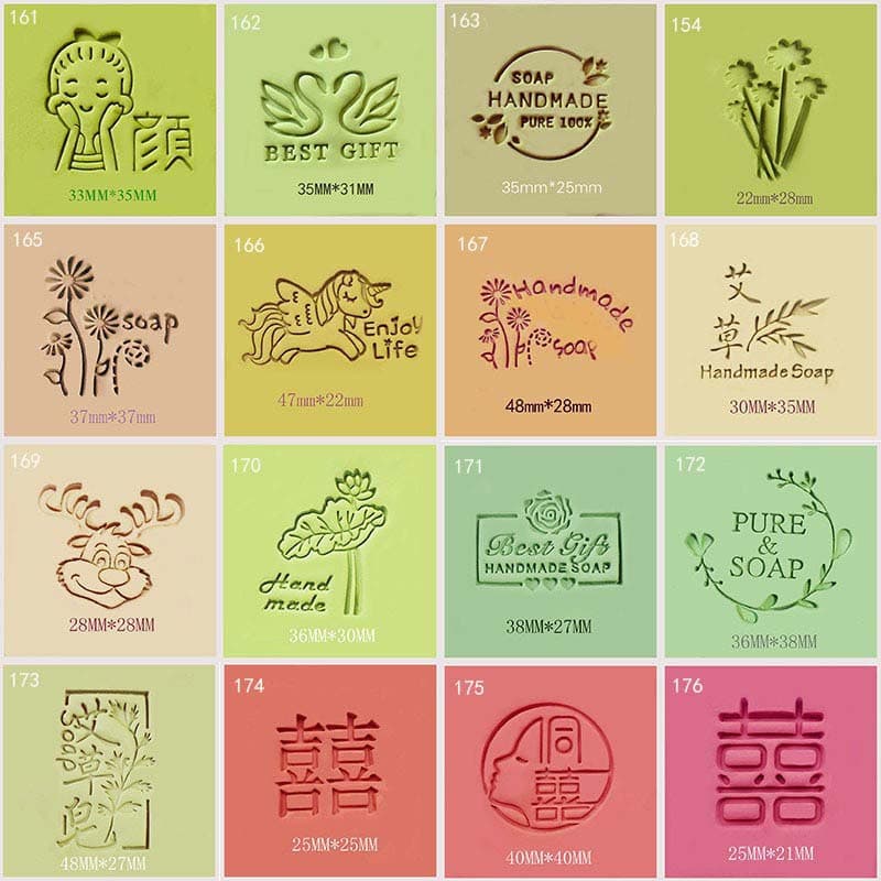DIY Soap Stamp Transparent Homemade Handmade Soap Tool Signature Pattern Stamp Resin Material Creative Soap Stamp for DIY Use