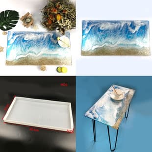 DIY Crystal Resin Mold Large Gold Coast River Table Making Silicone Mold