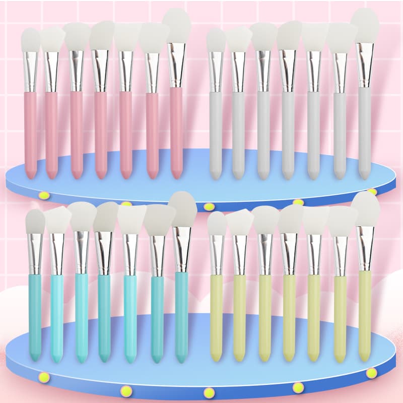 Face Mask Brush White Handle Pink Handle Silicone Face Mask Brush Makeup Brush Beauty Brush Mask Mixing Brush Face Mask Applicator DIY