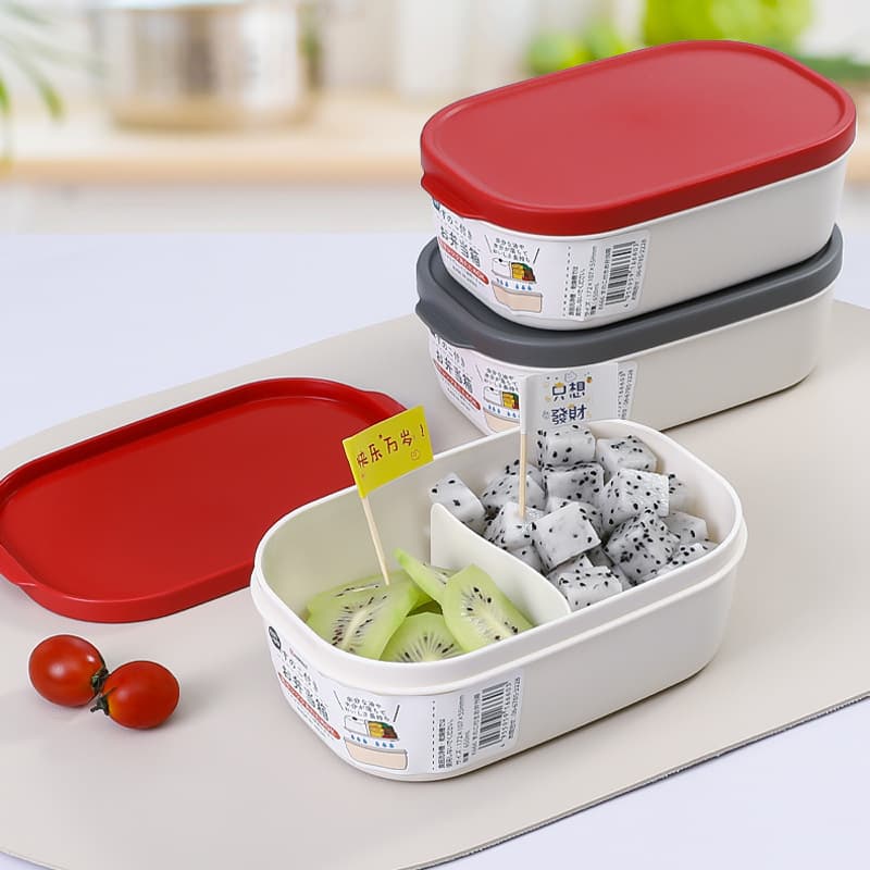 Japanese Imported Drainable Freshness Box Fruit Storage Plastic Lunch Box for Office Workers Microwave Heating Divided Bento Box