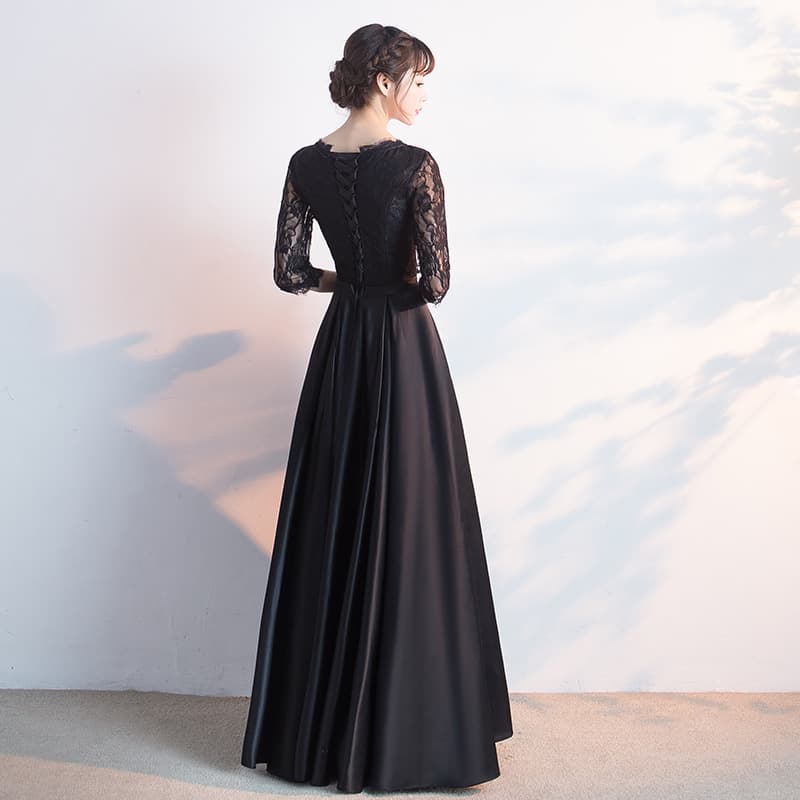 Choir Performance Dress Long Skirt Black Evening Gown Women 2026 Spring New Banquet Elegant Socialite Host