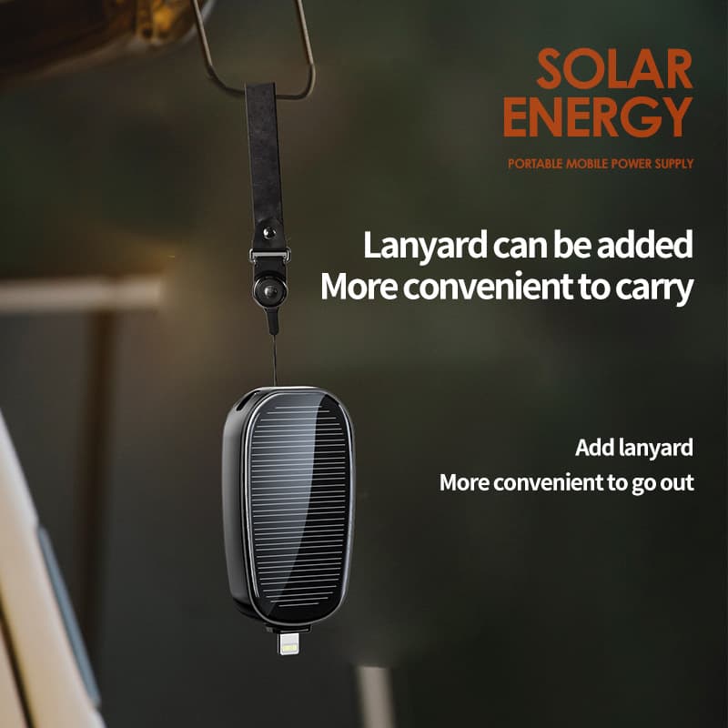New Mini Emergency Solar Power Bank Outdoor Self-Integrated Wireless Mobile Power Supply Compact Portable Cross-Border