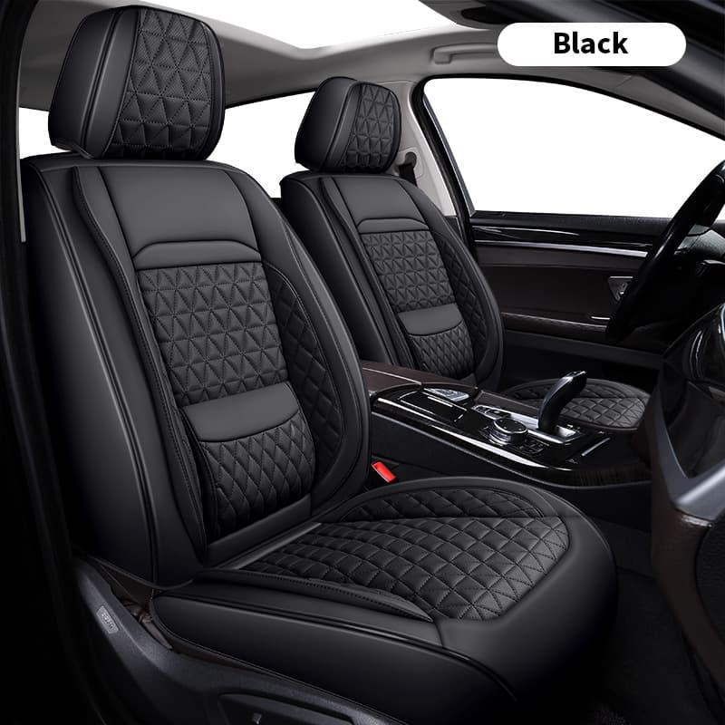 Full Leather Car Seat Covers Napa Leather All-Around Waist Support Wing Universal for Four Seasons Sport Style Wear Resistant Leather