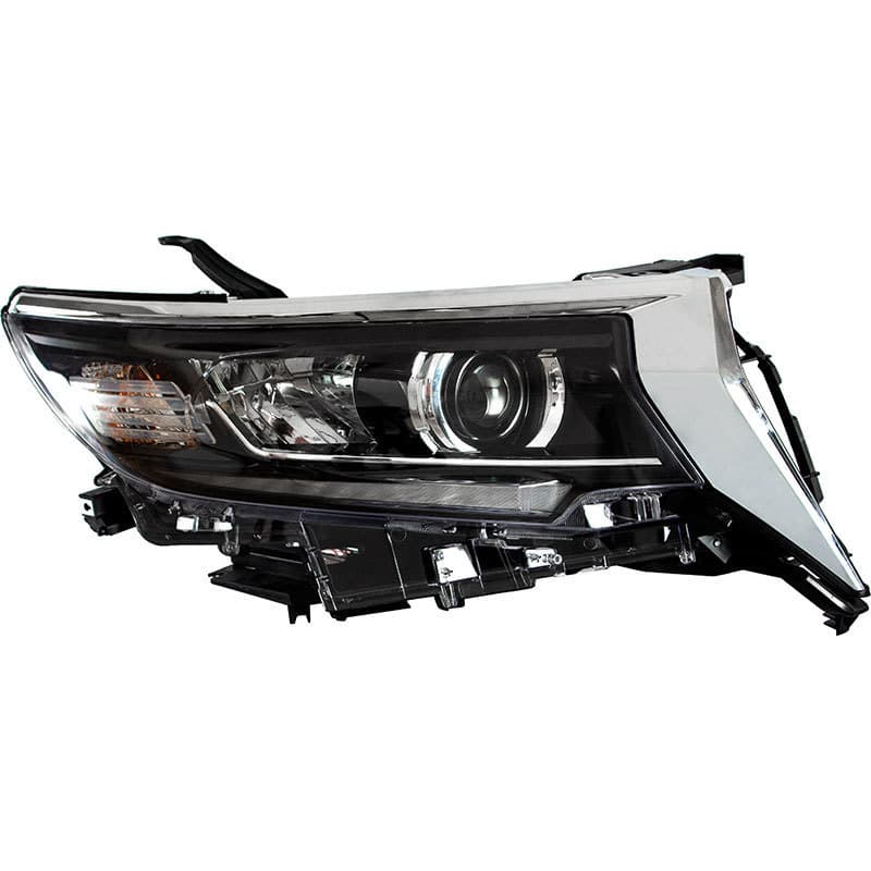 LED Daytime Running Light with Flowing Turn Signal for 2018 Toyota Prado Land Cruiser Headlight Assembly Upgrade High Configuration