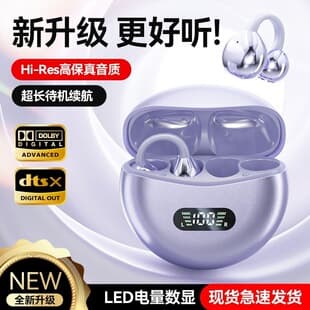 Bluetooth Ear Clip Wireless Bone Conduction 2026 New Open Ear Sports Running Long Battery Life