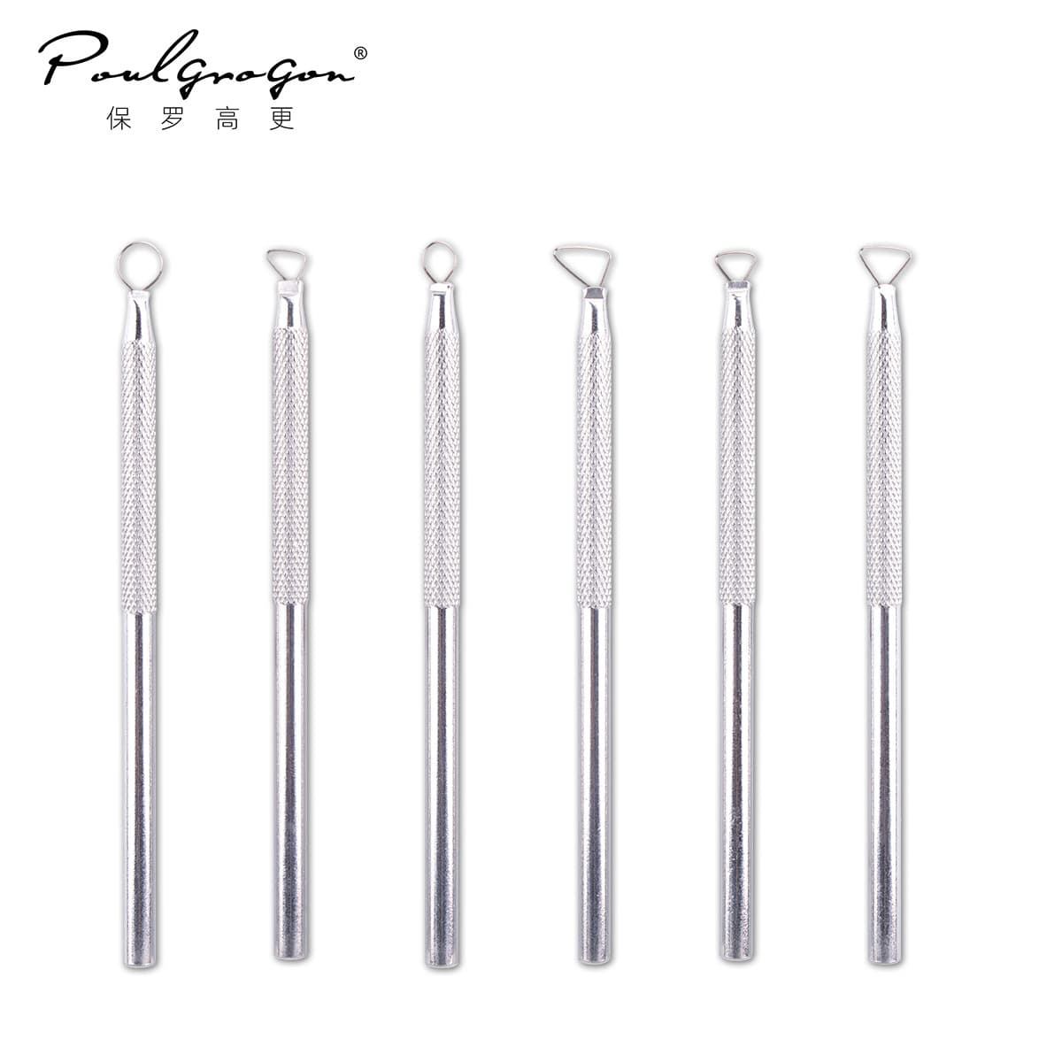 6-Piece Metal Handle Clay Sculpting Set - Soft Pottery Clay Carving, Trimming, and Shaping Tools with Aluminum Rods for Ceramic Art
