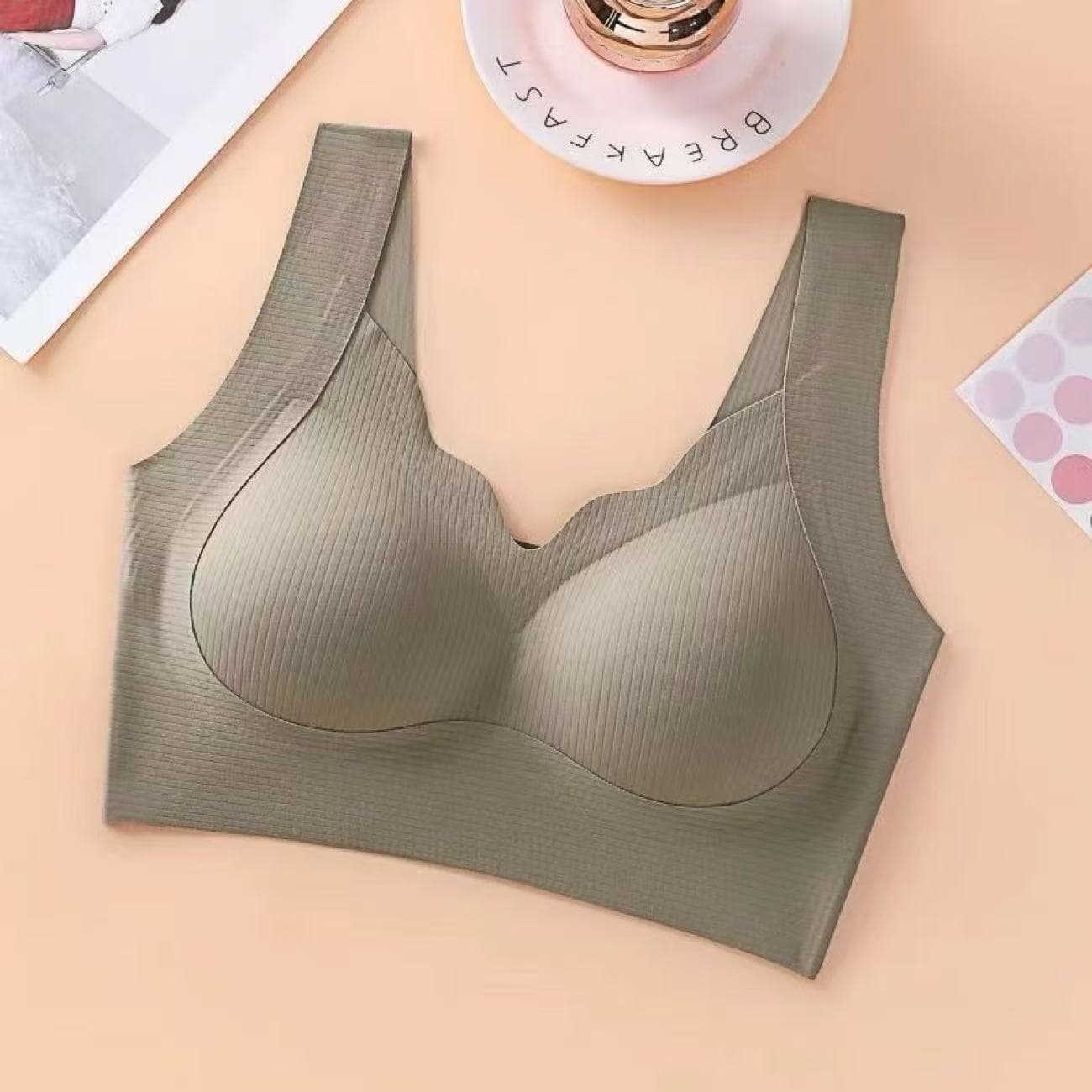 Summer Seamless Women's Bra, Wire-Free Sports Bra, Push-Up, Supports Side Boob, Lifts, Anti-Sagging, Beautiful Vest Bra