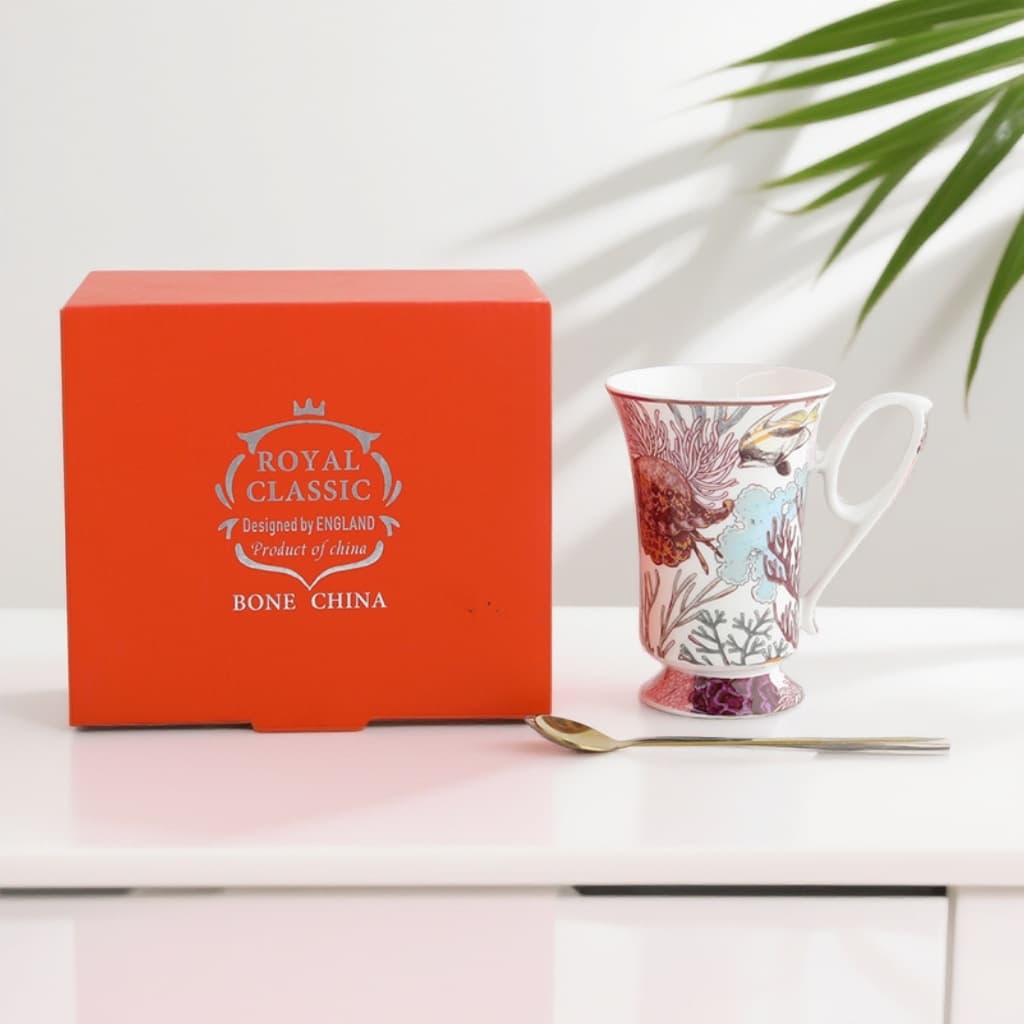 Underwater World Beauty Cup Exquisite Designer European Vintage Coffee Mug Milk Juice Couple Cup