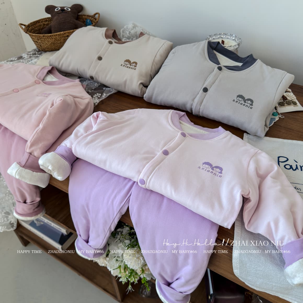 Machine-Washable Xinjiang Cotton Quilted Baby Padded Suits, Warm Thickened School Uniform Inner or Outer Wear Sets