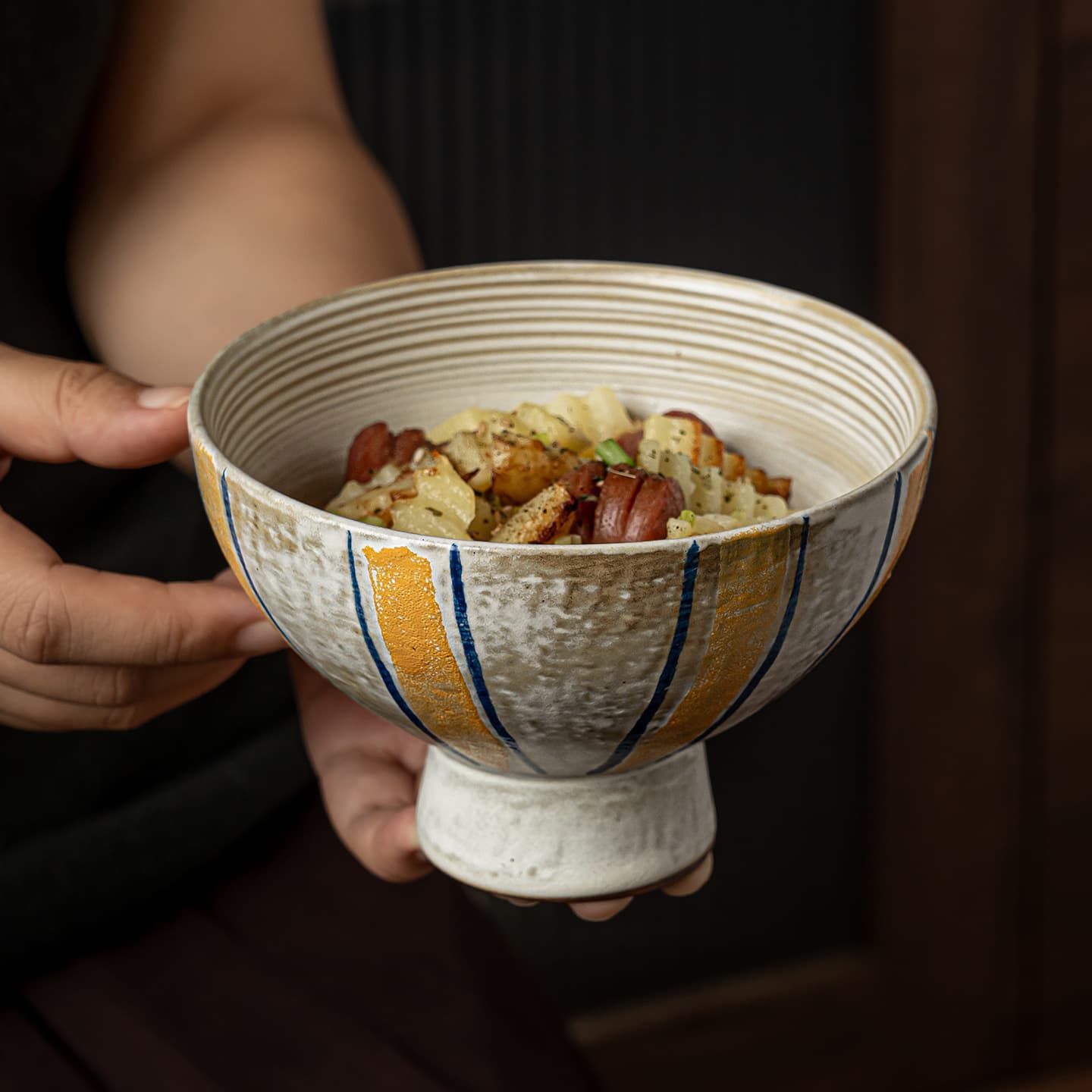 Vintage Painted Rustic Tall Bowl, Ceramic Ramen Bowl, Home Rice Bowl, Yogurt Bowl, Japanese Style Instant Noodle Bowl Wholesale