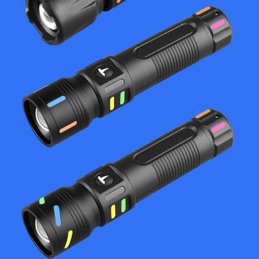 New Cross-border Outdoor Multi-functional LED High-power Flashlight USB Rechargeable Portable White Laser Fluorescent Flashlight