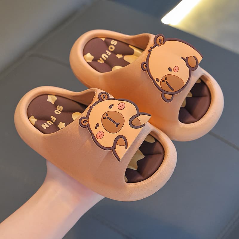 Kapibala Summer Children's Sandals and Slippers, Non-slip Parent-child Indoor Bath Sandals for Boys and Girls, Toddler and Youth Sizes