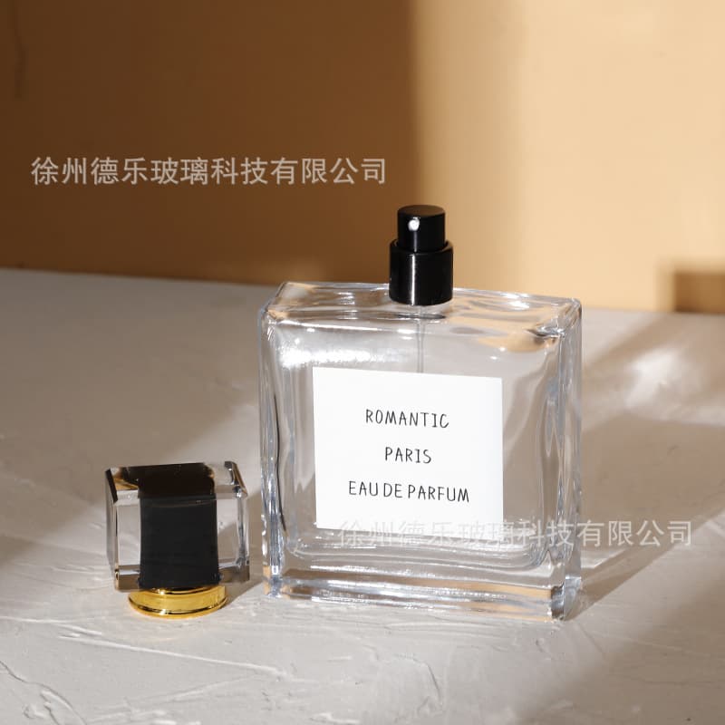 Wholesale 100ml Perfume Bottle Niche Fragrance Packaging Refill Bottle 15mm Snap-on Press Spray Bottle with Cap