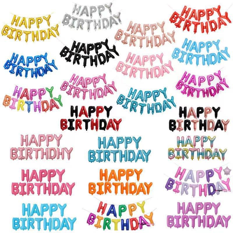 16-inch HAPPY BIRTHDAY Aluminum Foil Balloon Set Wholesale Party Scene Decoration