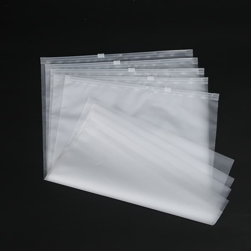 In stock zipper bag, transparent clothing zipper bag, clothing packaging bag, frosted bag, self-sealing bag, customizable with printed LOGO