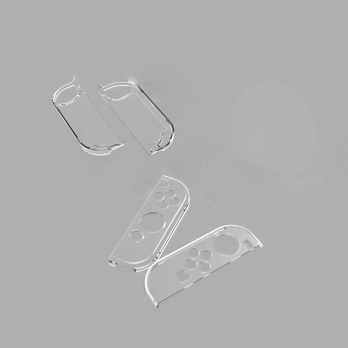 Compatible with Nintendo Switch OLED Console PC Crystal Clear Protective Case, Detachable Thin Shell for NS Handheld