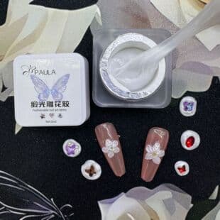 Nail Art No-wipe Satin Carving Gel, Squishy Soft Gel, Satin 3D Modeling Soft Gel Texture, Jar Packed Nail Polish Gel