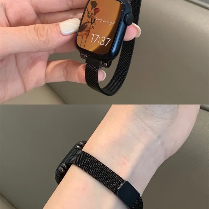 Compatible with iWatch 8 Band Apple Watch 7 6 Milanese Loop Apple Watch SE 4 Metal Magnetic Fine 11