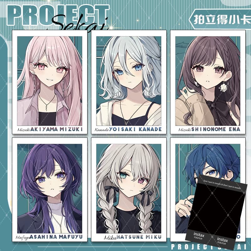 PJSK World Project ZOZO Collaboration Asahina Mafuyu Yuzaki Kanade 25 Hours Peripheral Polaroid Collection Photo Card