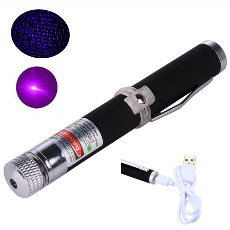 USB rechargeable 203 blue-violet light starry sky single-point laser pointer pen pointer pen anti-blue light test pen