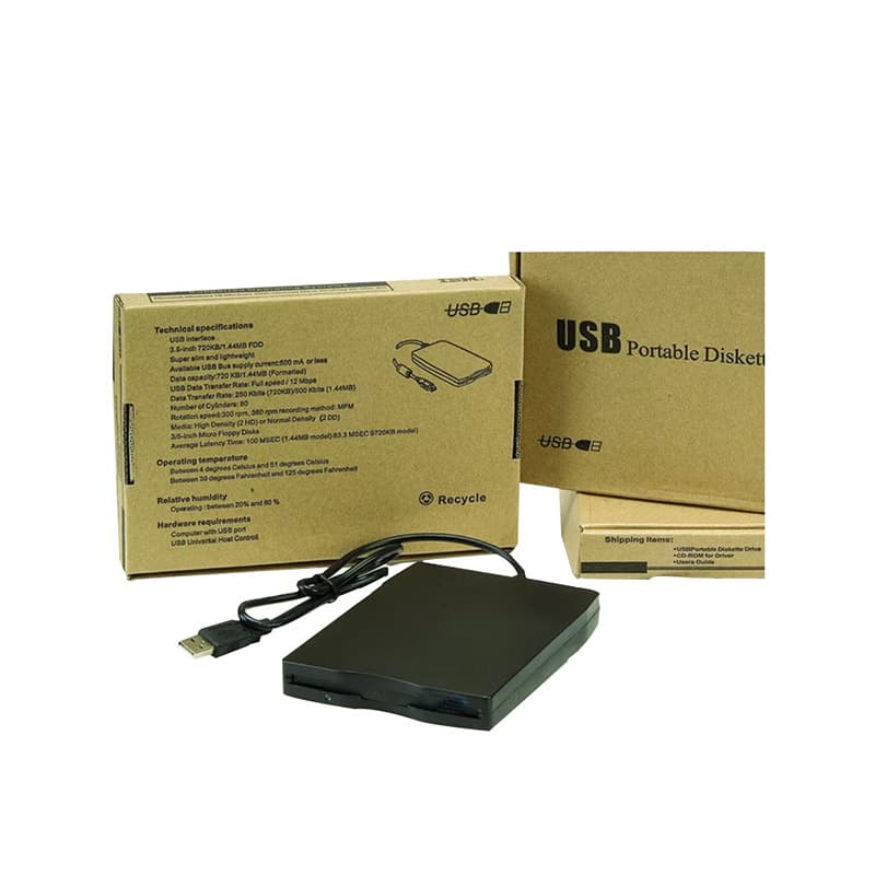 External floppy drive player, USB portable external 3.5-inch computer floppy disk drive, industrial 1.44 floppy drive, in stock.