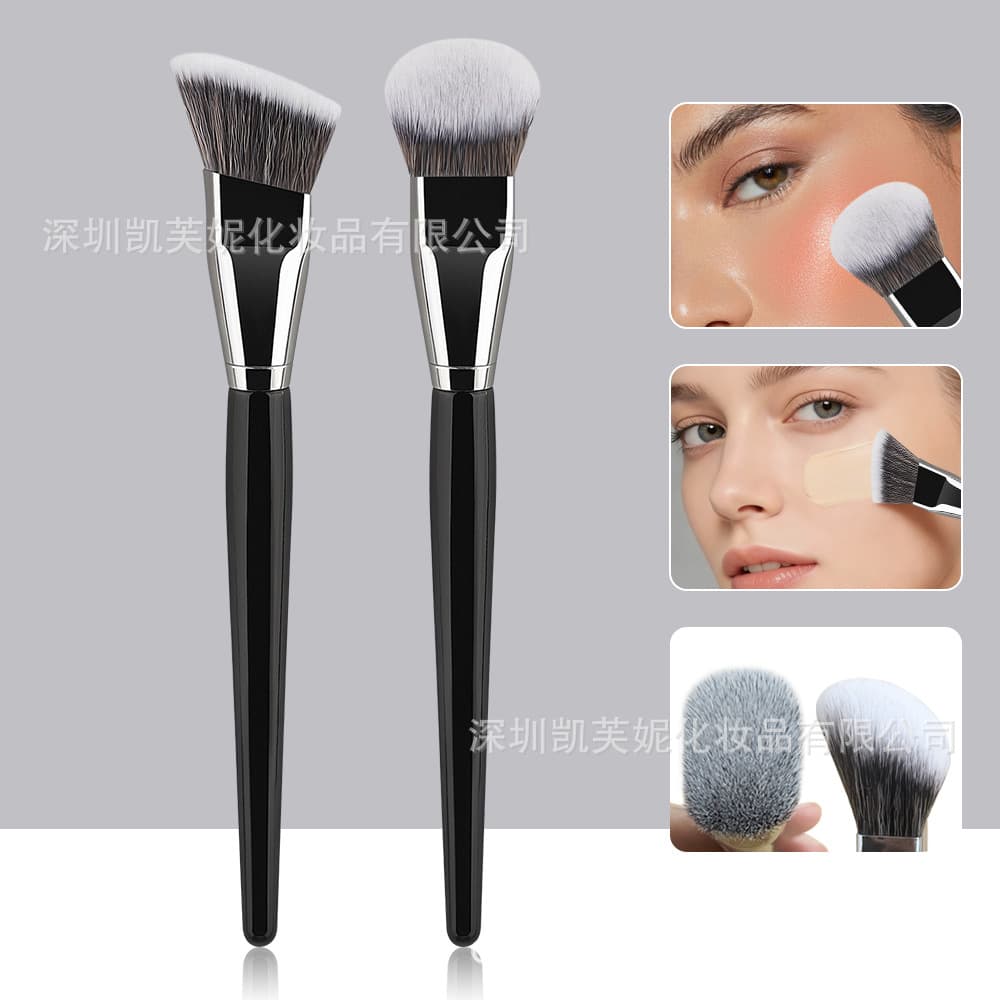 Square tube inclined head foundation brush sloped blush brush seamless concealer super soft beauty tool Cangzhou makeup brush cross-border