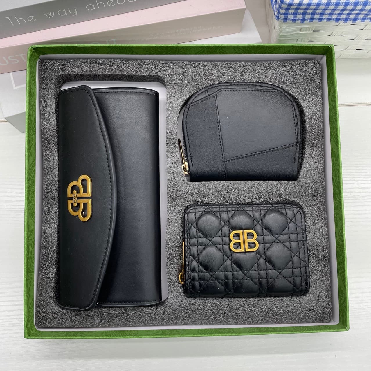 2024 new women's soft-face wallet card organizer phone pouch clutch PU long coin purse cross-border goods