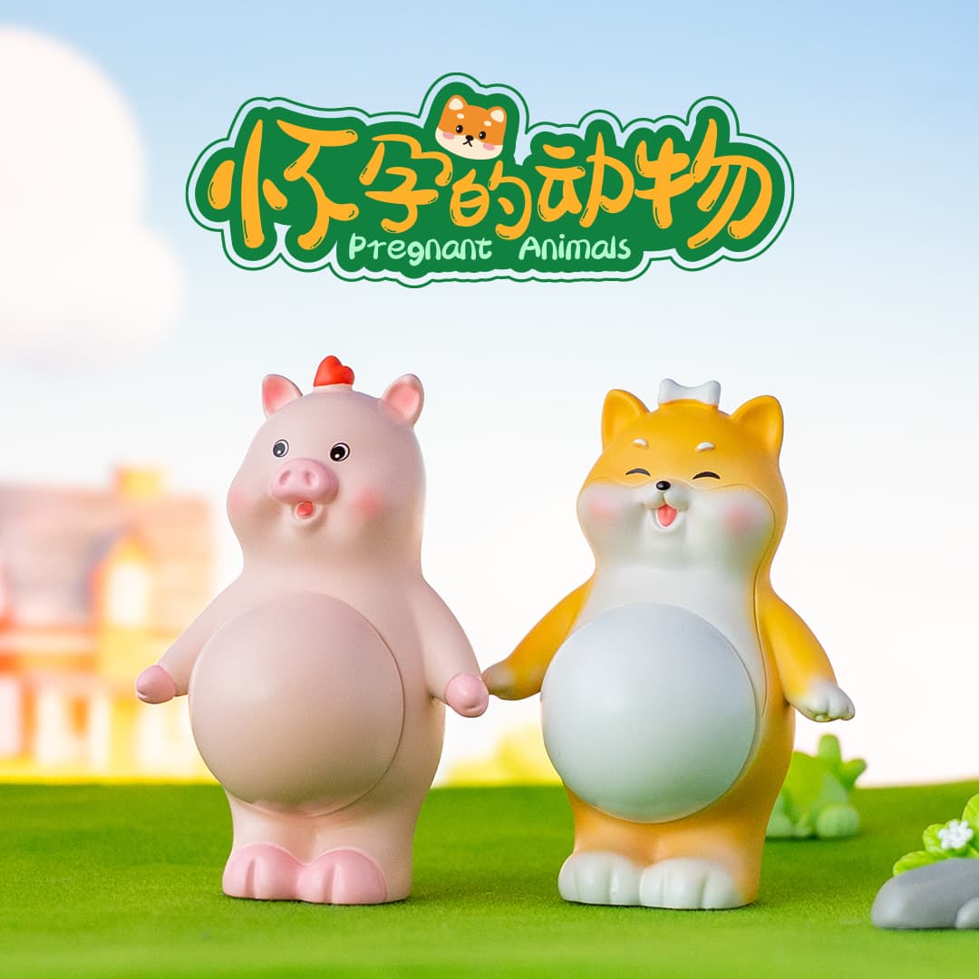 Creative Cartoon Figures Internet Celebrities Hot Selling Pregnant Animals Blind Box Trendy Gifts Wholesale Home Furnishings Decorations