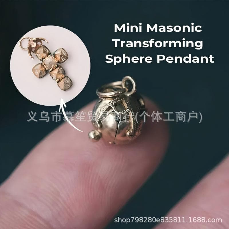 Vintage Mini Masonic Sphere Pendant Vintage Mini Masonic Sphere Pendant